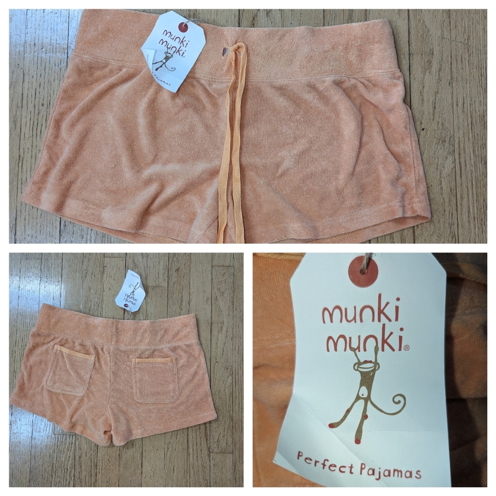 Munki munki pajamas shorts terry cloth M NWT